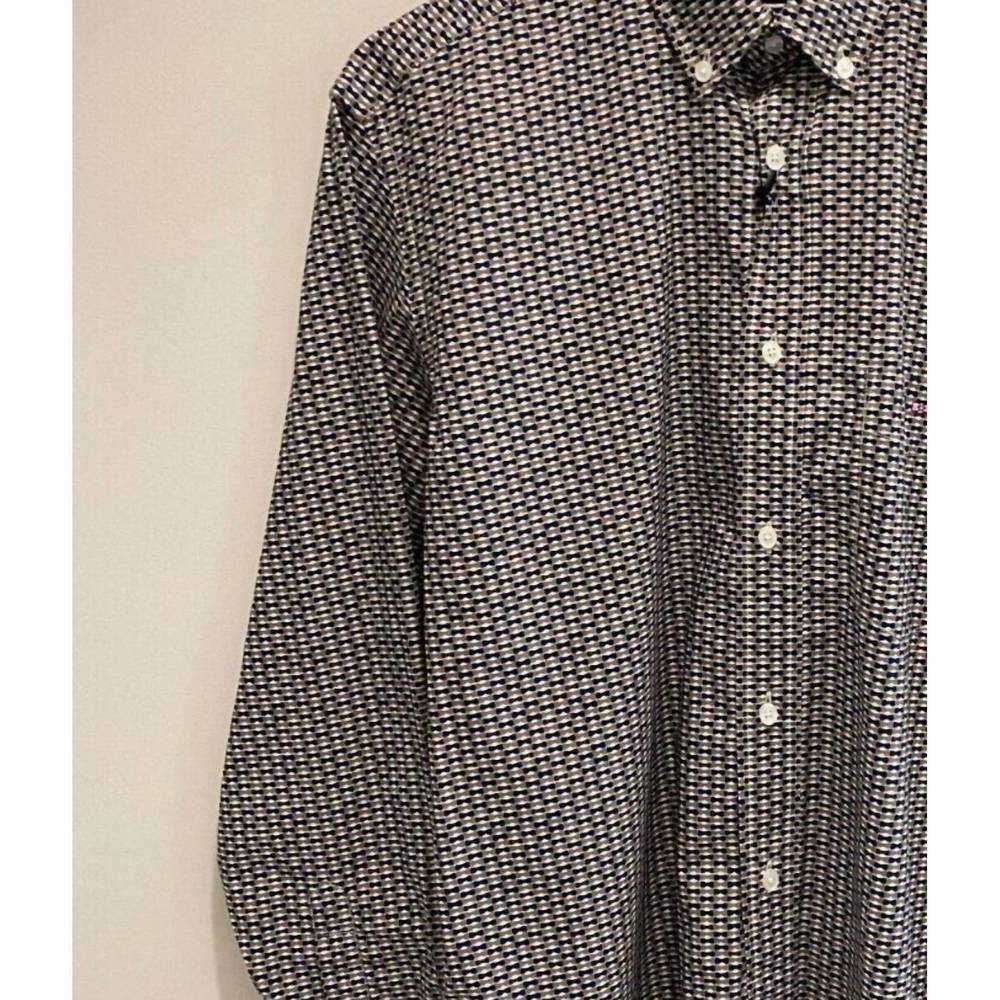 NEW EDEN PARK men's bow tie print button up shirt in blue